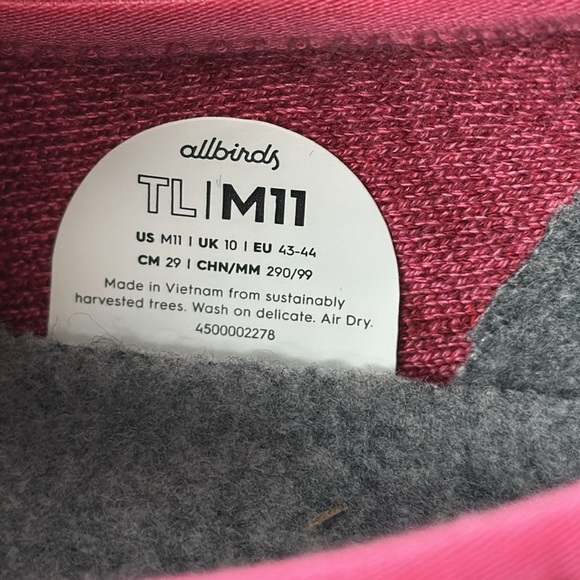 NWOB allbirds Tree Lounger in Lux Pink Size 11 - Picture 5 of 7